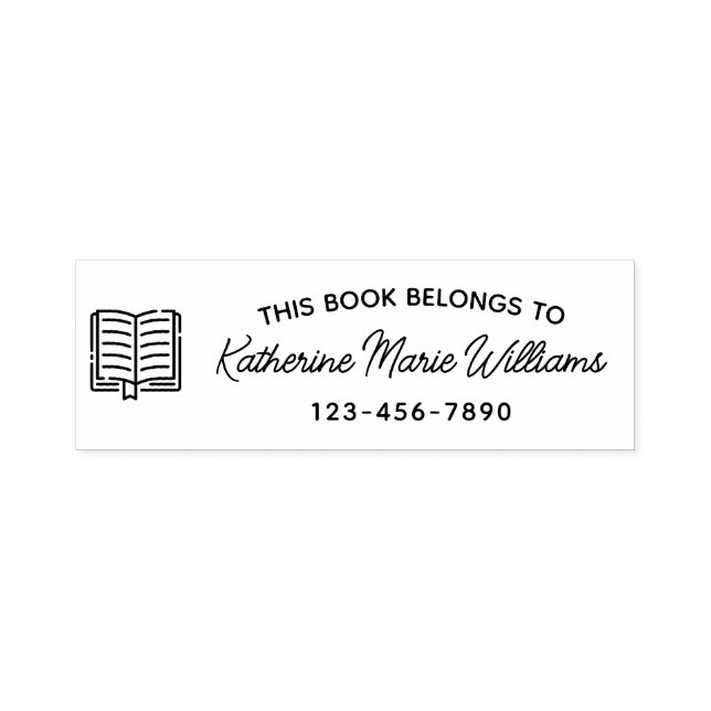 Este Livro Pertence A - Carimbo De Borracha Autopi (Design)