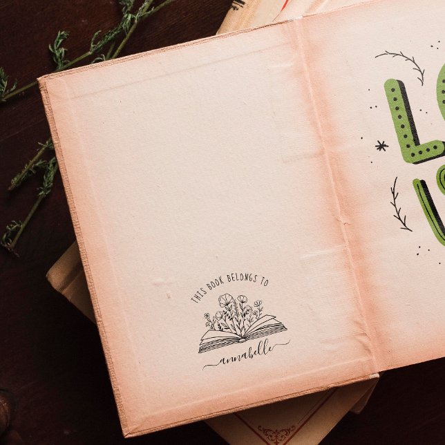 Este Livro Pertence A | Carimbo do Monograma (Criador carregado)