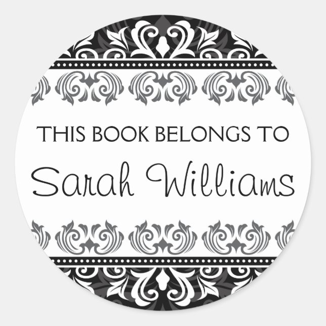 Este livro pertence aos adesivos na moda negro dam (Frente)