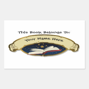 "Este livro pertence" às etiquetas personalizadas