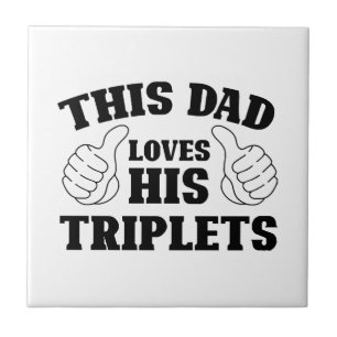 Este Pai ama seus tripletes - presente para Pai co