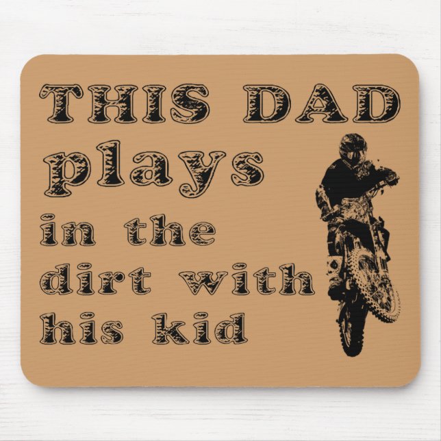 Este pai joga no motocross Mousepad da bicicleta (Frente)