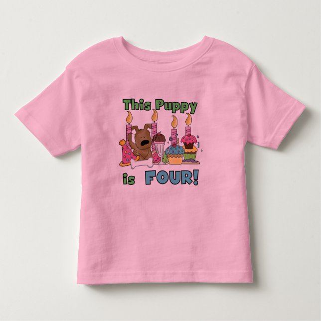 Este Puppy tem quatro Camisetas e presentes (Frente)