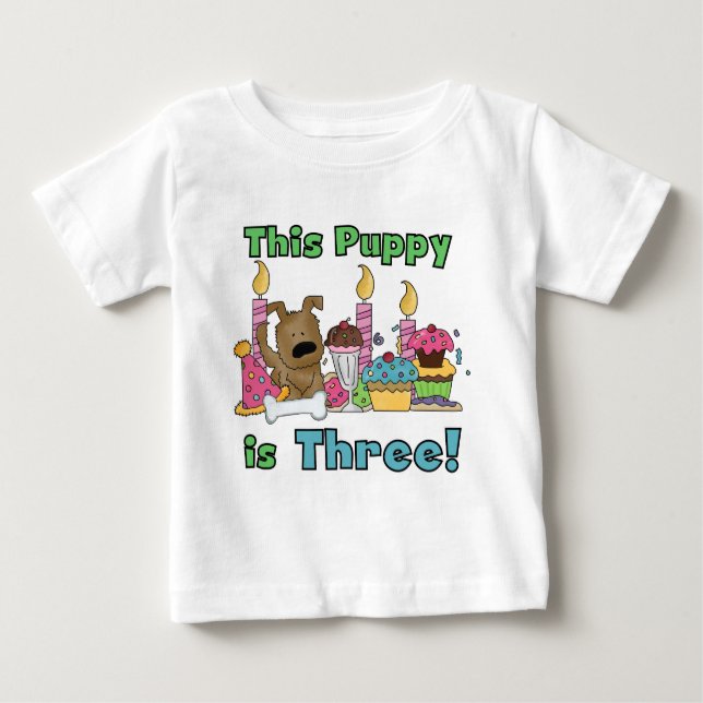 Este Puppy tem três Camisetas e presentes (Frente)