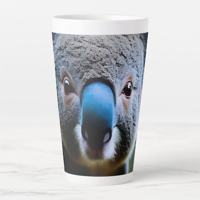 Este Urso De Koala Adora Uma Caneca Selfie, Latte (Frente)