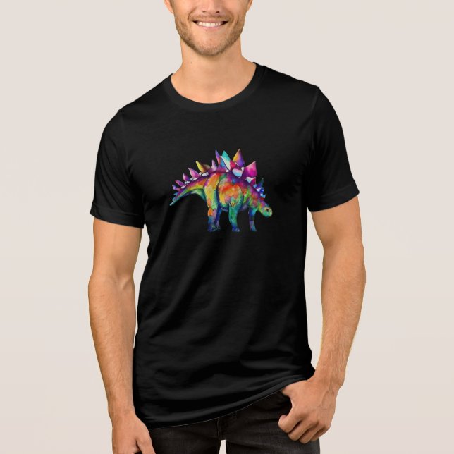 Estegossauro Punk: Camiseta Unisex (Frente)