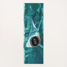 Esteira da ioga da ilustração do tubarão