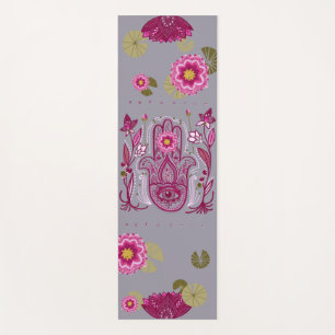 Esteira da ioga de Lotus da mão de Hamsa