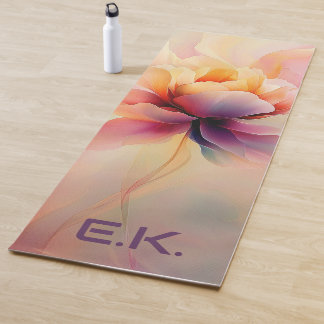 Esteira de Yoga Aguarela Floral Chic Custize