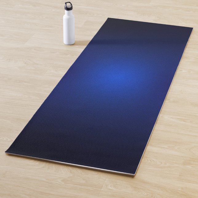 Esteira de yoga com gradiente azul e preto (Criador carregado)