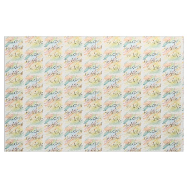 "Esteja aberto * seja brilhante * seja" tecido (Fat Quarter)