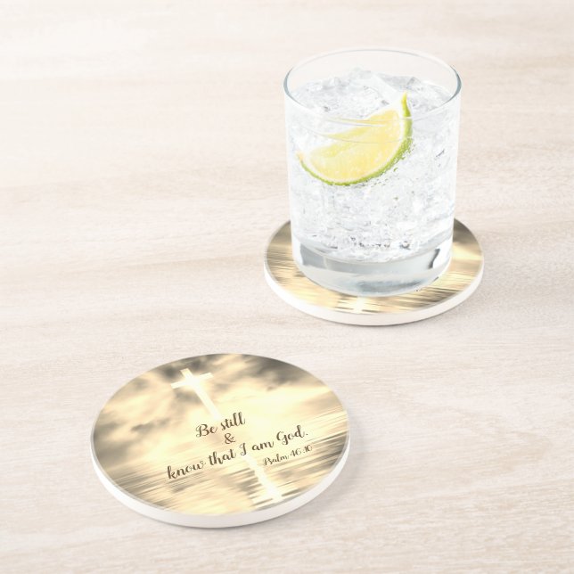 Esteja quieto e saiba que sou Porta copos de Deus  (Lateral)