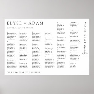 Estelle Modern Minimamente Poster de Assentos Alfa