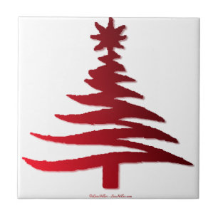 Estêncil De Árvore Natal Vermelho
