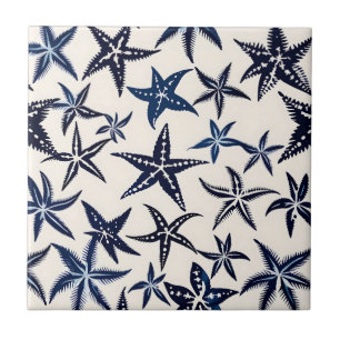 Estêncil de Starfish Padrão em Azul