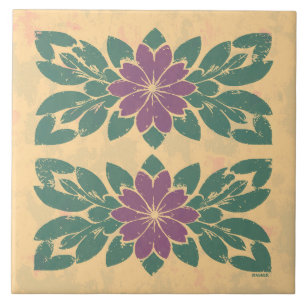 Estêncil Floral Antiquado