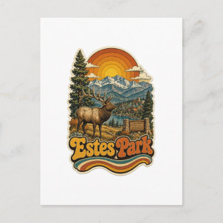 Estes Park Colorado Cartão Postal de Viagem Retro