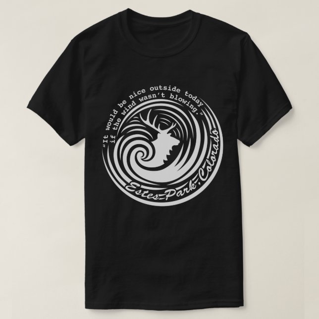 Estes vento, camisa escura (Frente do Design)