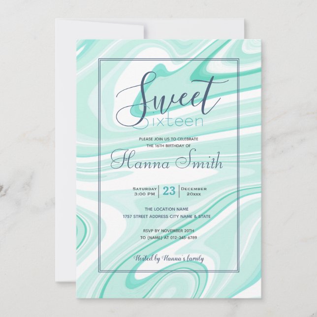 Estética de pintura em verde aqua líquida com espi (Frente)