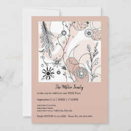 Estética Minimalista do abstrato Brown Boho