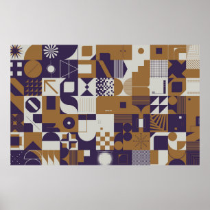 Estética neomoderada do brutalismo design poster
