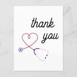 estetoscópio de enfermagem Cartões de agradeciment
