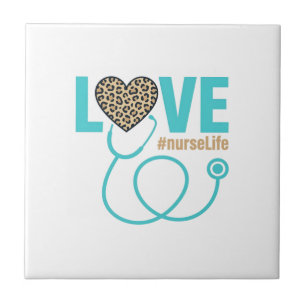 Estetoscópio de Leopardo de Amor de Enfermeira Des