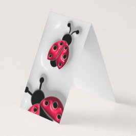Estilo 3D Ladybugs Bookmark Folheto Cartão de visi
