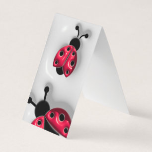 Estilo 3D Ladybugs Bookmark Folheto Cartão de visi