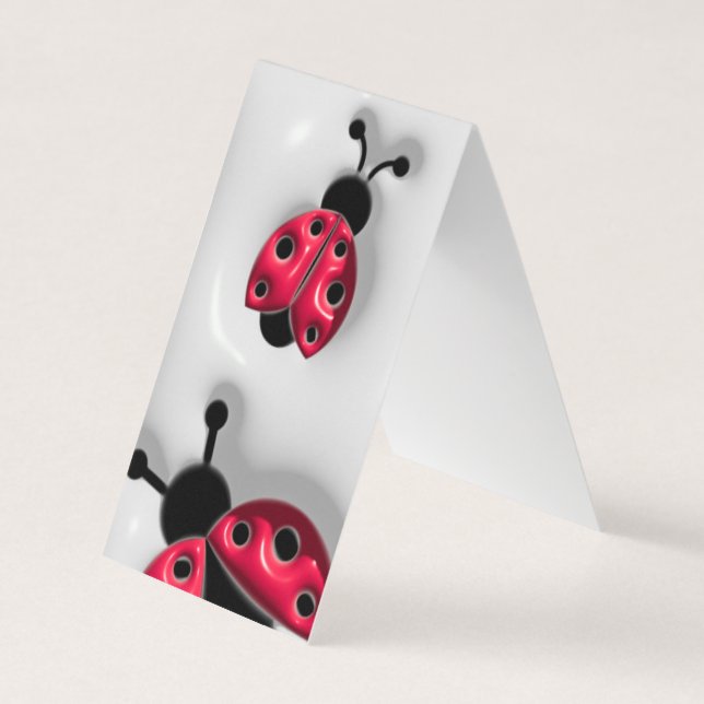Estilo 3D Ladybugs Bookmark Folheto Cartão de visi (Frente)