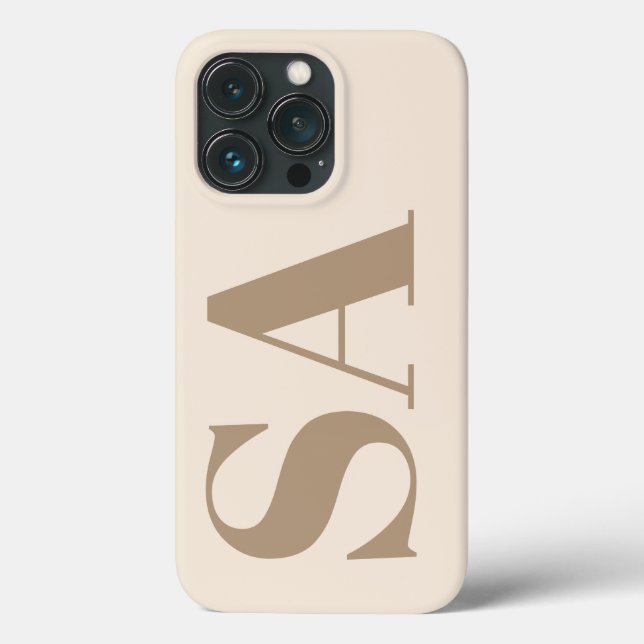 Estilo Antigo Branco com Estojo Monograma Case-Mat (Verso)