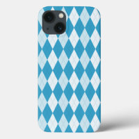 Estilo Argyle Azul Peacock Forma Diamante Pequena