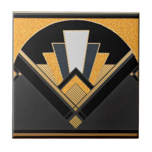Estilo Art Deco Cerâmico (Ouro Grain)