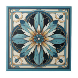 Estilo Art deco padrão floral azulejo cerâmico