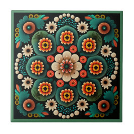 Estilo Art deco padrão floral azulejo cerâmico
