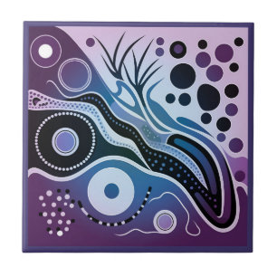 Estilo artístico aborígene pup 1 de 9 Azulejos cer