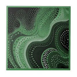 Estilo artístico original verde 4 de 9 Azulejos ce