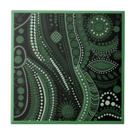 Estilo artístico original verde 7 de 9 Azulejos ce