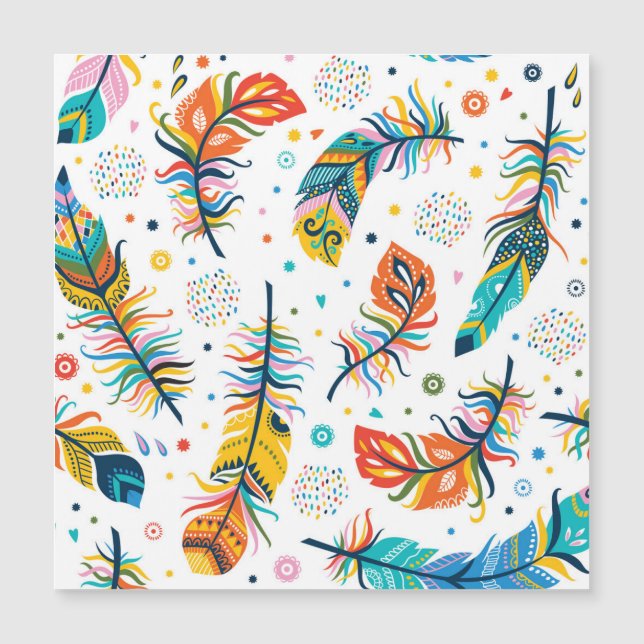 Estilo Boho, padrão de pena sem falhas. (Frente)