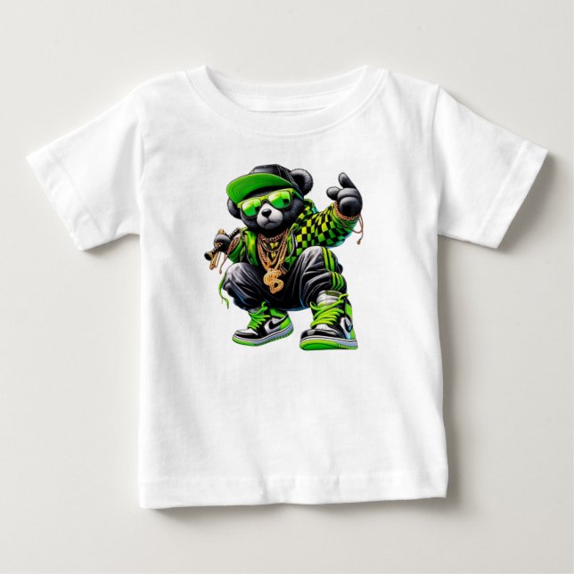 Estilo: Camiseta de Jersey Fino para Bebê (Frente)