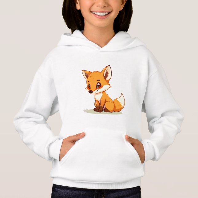 Estilo Cartoon Feliz Fox T-Shirt (Frente)