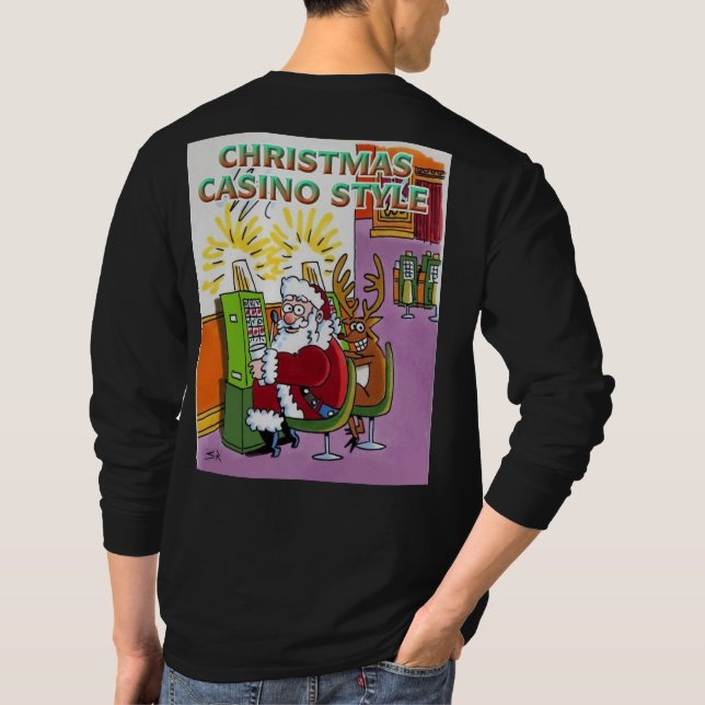 Estilo Casino de Natal - Camisa preta comprida (Verso)