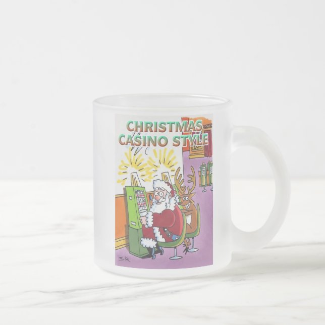 Estilo Casino de Natal - caneca fosco esquerda (Direita)