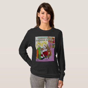 Estilo Casino de Natal, mulheres camisa preta e co