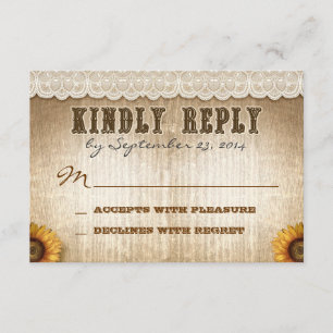 estilo country rústico marrom que wedding RSVP co