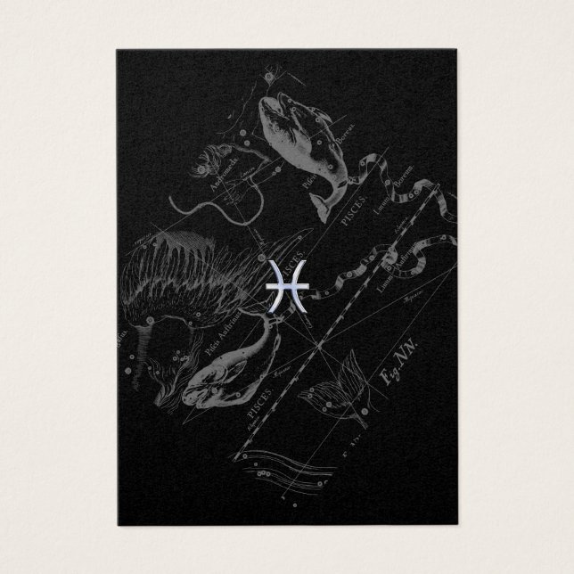 Estilo Cromo Peixes Símbolo Zodiac em Hevelius (Frente)