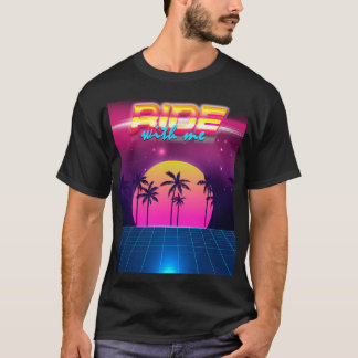 Estilo de anos 80 - Camiseta Retro-Futurística Mas