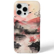 Estilo de Aquarela Japandi Estilo Waterscape Scene