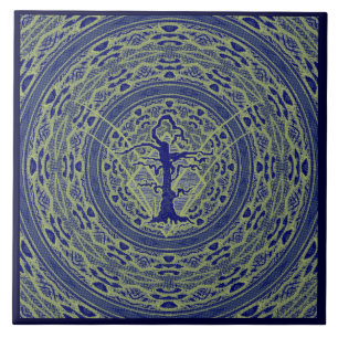 Estilo de Árvore Sem Fios Azul Abstrato 5