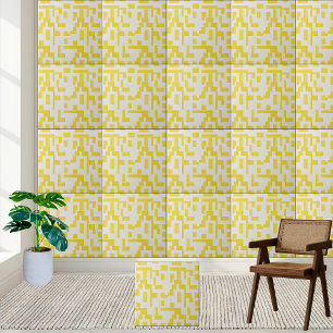 Estilo de Azulejo cerâmico de padrão amarelo geomé
